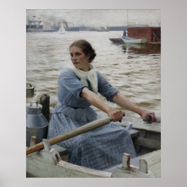 Affiche The Milkmaid, 1889 par Albert Edelfeel (Devant)