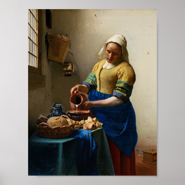 Affiche The Milkmaid by Johannes Vermeer (Devant)
