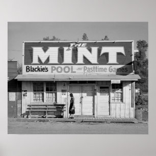 Affiche The Mint Pool Hall, 1940