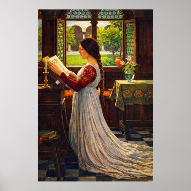 Affiche The Missal by John William Waterhouse (Devant)