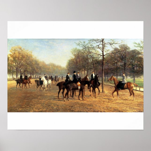 Affiche The Morning Ride, Rotten Row, Hyde Park, 1894 (Devant)