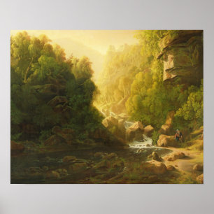Affiche The Mountain Torrent, c.1820-30 (oil on canvas)