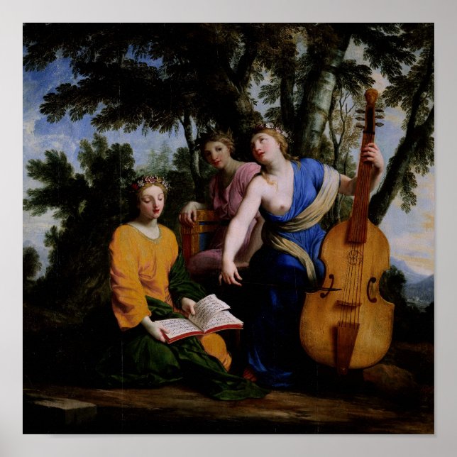 Affiche The Muses Melpomene, Erato and Polymnia, 1652-55 (Devant)