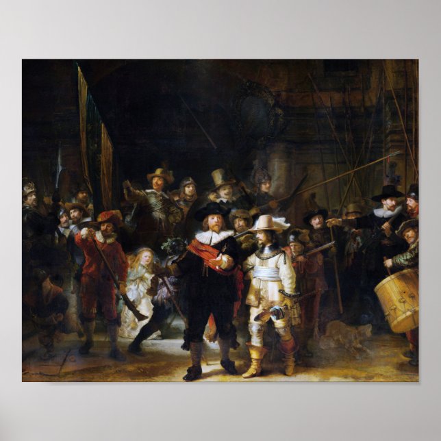 Affiche The Night Watch, Rembrandt, 1642 (Devant)