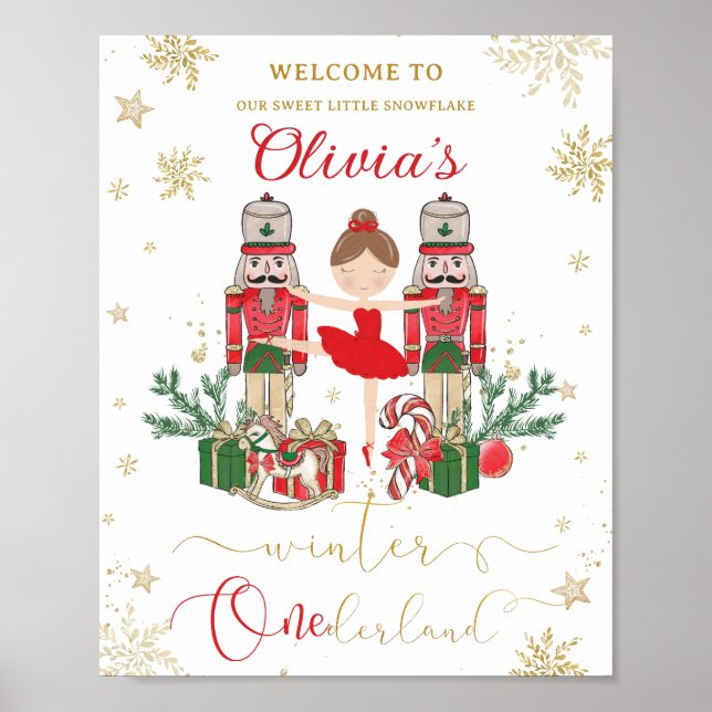 Affiche The Nutcracker Winter Onederland 1st Birthday Red  (Devant)