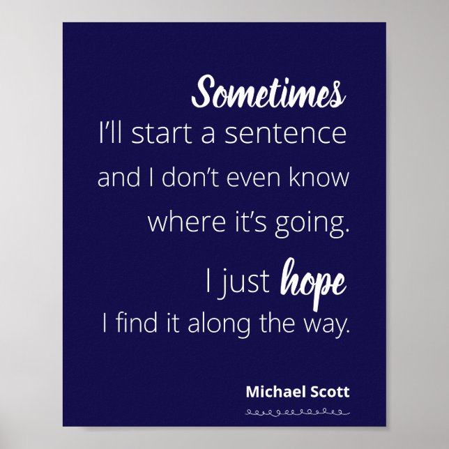 Affiche The Office Michael Scott Quote (Devant)