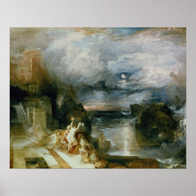 Affiche The Parting of Hero and Leander (oil on canvas) (Devant)