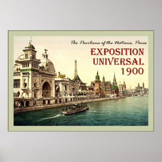 Affiche The Pavilions of the Nations ~ Paris ~ Vintage