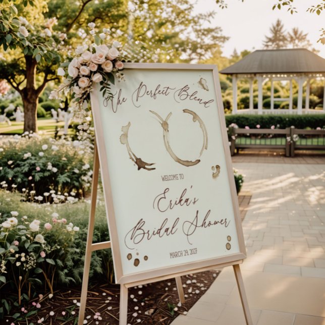 Affiche The Perfect Blend! Coffee Bridal Shower Welcome (Créateur téléchargé)