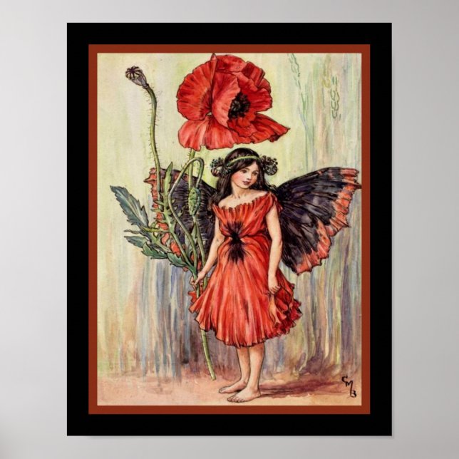 Affiche "The Poppy Fairy" ca. 1918- Cicely Mary Barker (Devant)