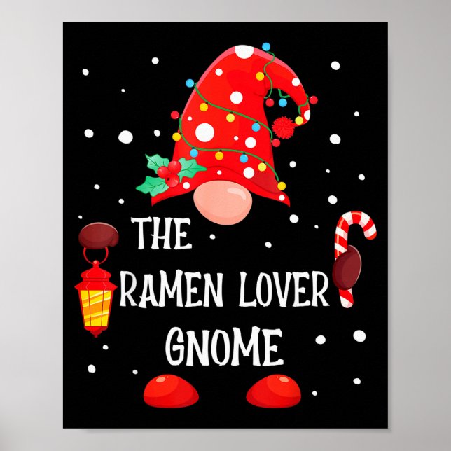 Affiche The Ramen Lover Gnome Matching Family Christmas Gn (Devant)
