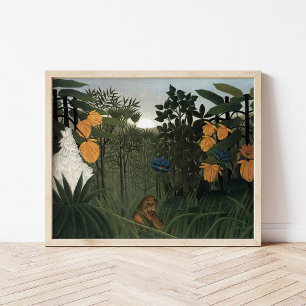 Affiche The Repast of the Lion   Henri Rousseau