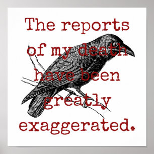 Affiche The Reports Of My Death - Death Quote