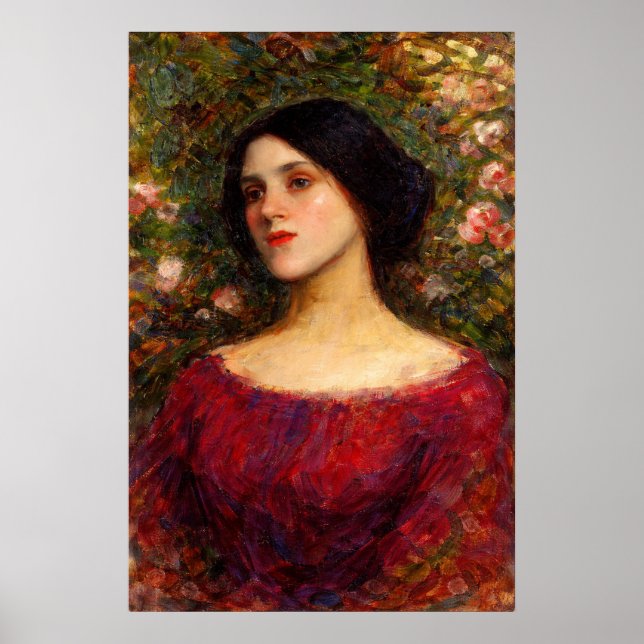 Affiche The Rose Bower by John William Waterhouse (Devant)