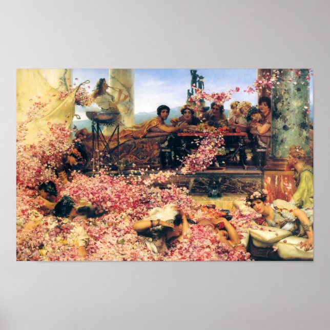 Affiche The Roses of Heliogabalus by Lawrence Alma-Tadema (Devant)