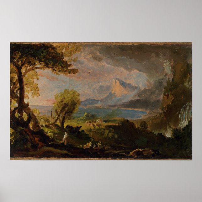 Affiche The Savage State (1834) — Thomas Cole (Devant)