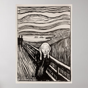 Affiche The Scream (1895) par Edvard Munch.