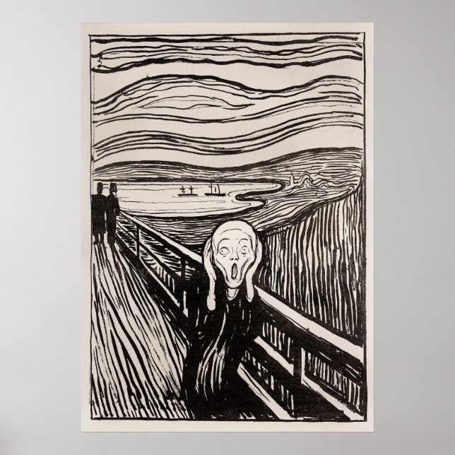 Affiche The Scream (1895) par Edvard Munch. (Devant)