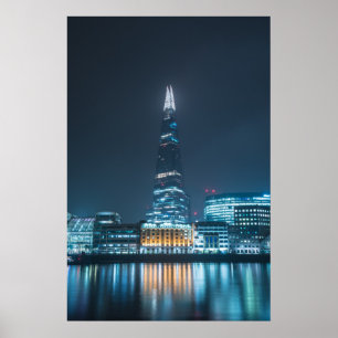 Affiche The Shard London Bridge la nuit