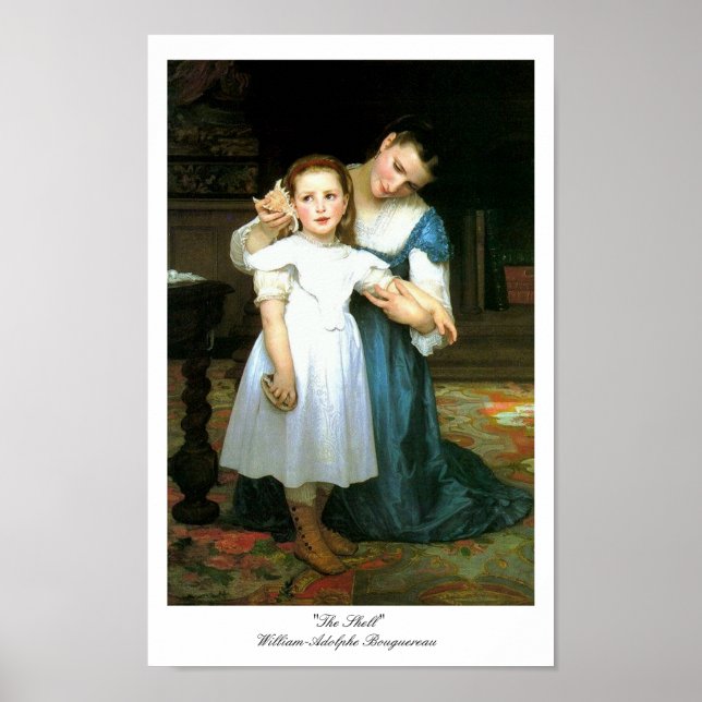 Affiche "The Shell" William-Adolphe Bouguereau Print (Devant)