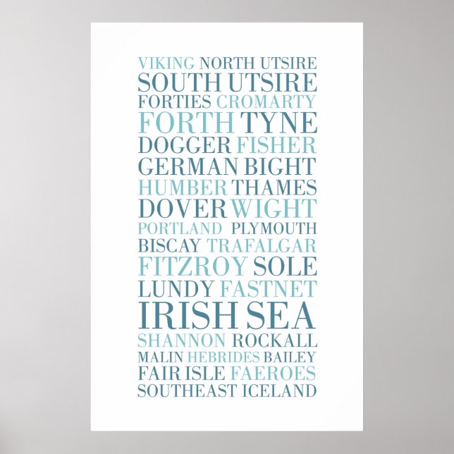 Affiche The Shipping Forecast, BBC Radio 4 (Devant)