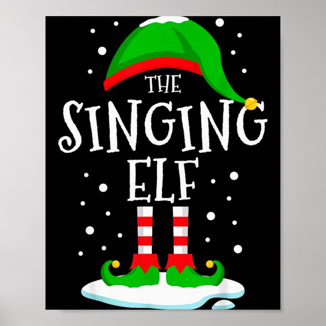 Affiche The Singing Elf Christmas Family Matching Xmas Sin (Devant)
