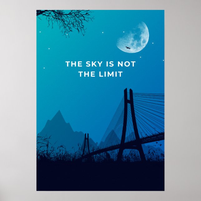 Affiche The sky is not the limit. Motivation  (Devant)