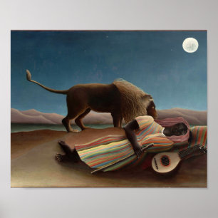 Affiche The Sleeping Gypsy, Henri Rousseau