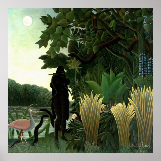 Affiche The Snake Charmer by Henri Rousseau  (Devant)
