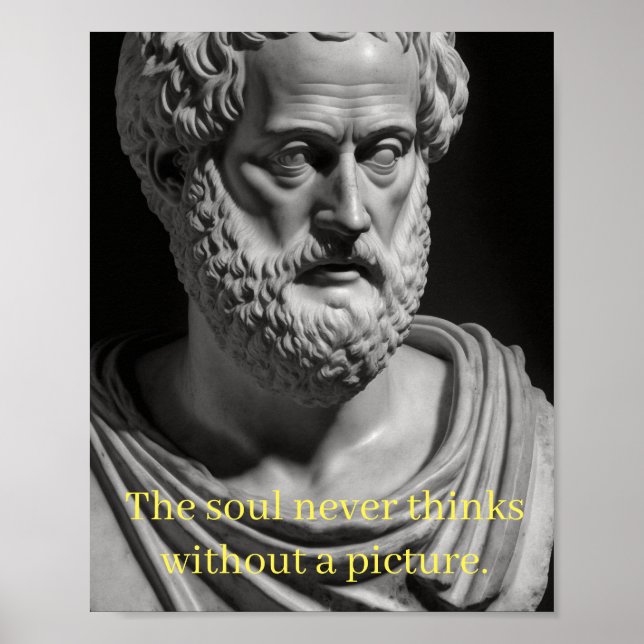 Affiche The soul never thinks without a picture (Devant)