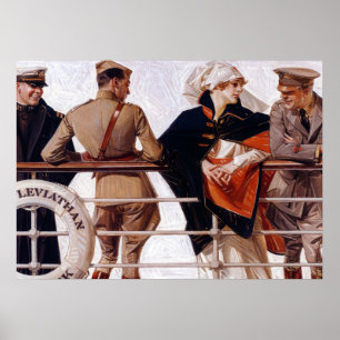 Affiche The SS Leviathan, 1918 par J. C. Leyendecker
