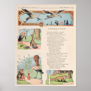 Affiche The Stork and the Fox from the Fables