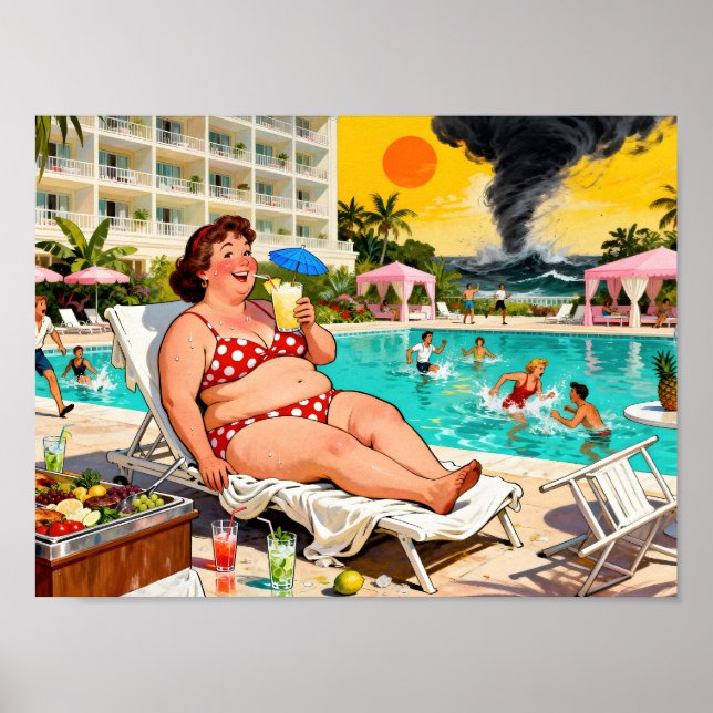 Affiche “The Storm Can Wait” – A Self Denial Cartoon (Devant)