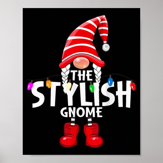 Affiche The Stylish Gnome Christmas Matching Pajama  (Devant)