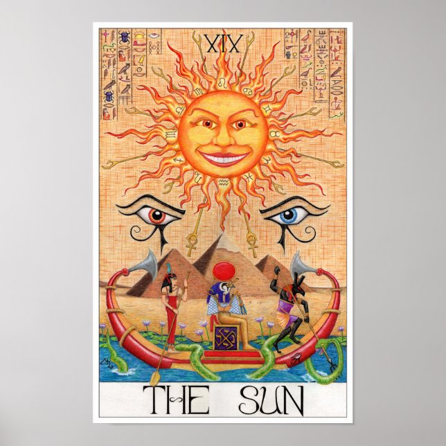 Affiche The Sun tarot card (Devant)