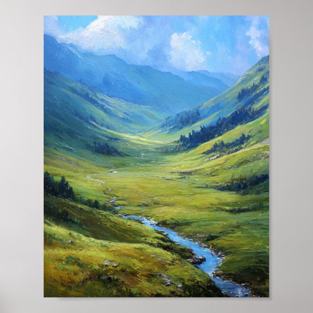 Affiche The Sunlit Traverse: A Winding River through the V (Devant)