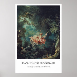 Affiche The Swing by Fragonard – Rococo Art