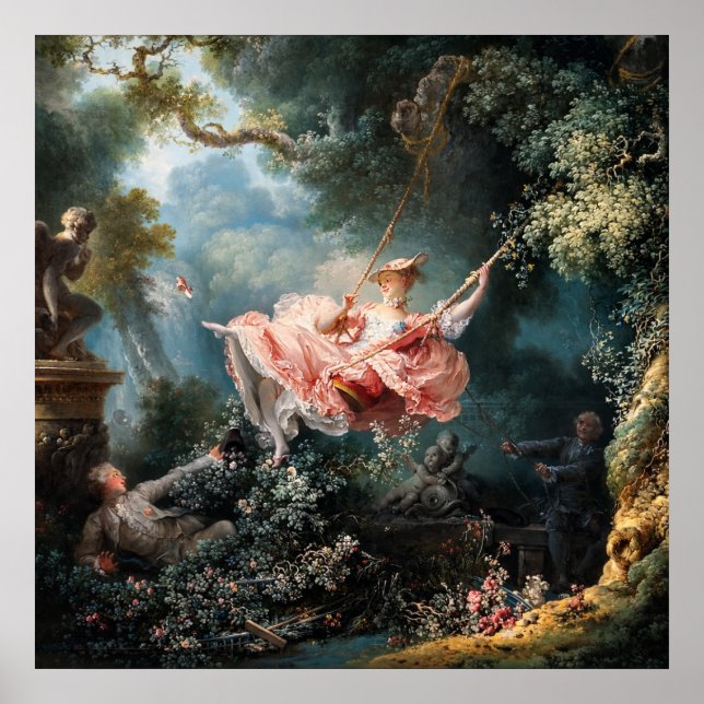 Affiche The Swing by Jean-Honore Fragonard (Devant)