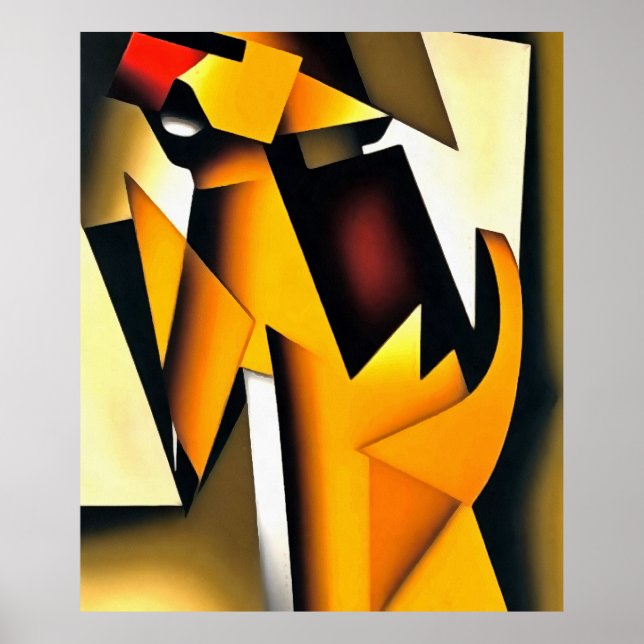 Affiche The Tail Wagging The Dog Geometric Abstract Art (Devant)