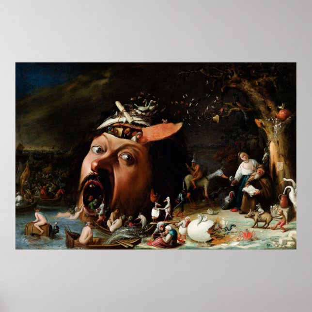 Affiche The Temptation of St Anthony by Joos van Craesbeec (Devant)