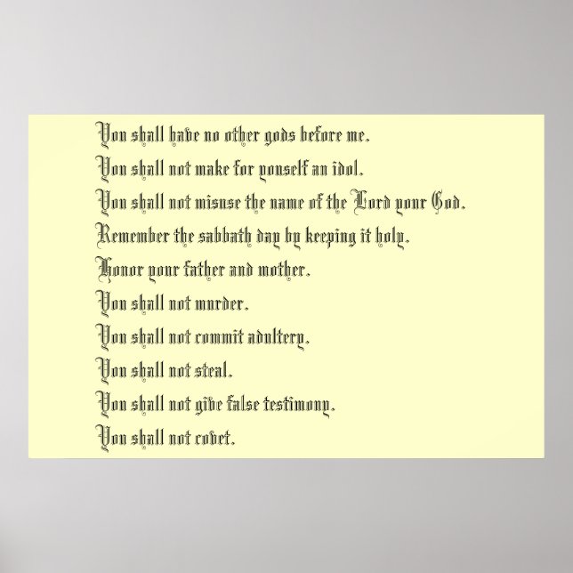 Affiche The Ten Commandments (Devant)