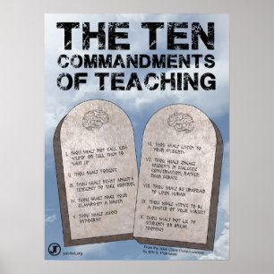 Affiche The Ten Commandments of Teaching