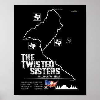 Affiche The Twisted Sisters Texas USA Motorcycle 02