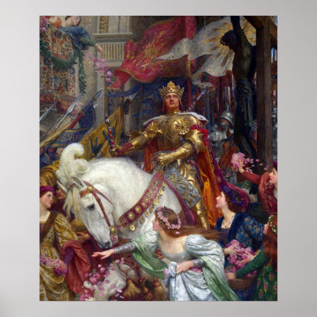 Affiche The Two Crowns c. 1900 par Sir Frank Dicksee (Devant)