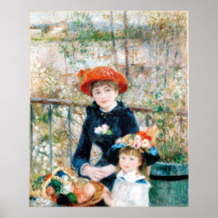 Affiche The Two Sisters, On the Terrace Auguste  Renoir   