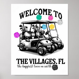 Affiche The Villages Floride Fl Retraite Drôle Golf Loof