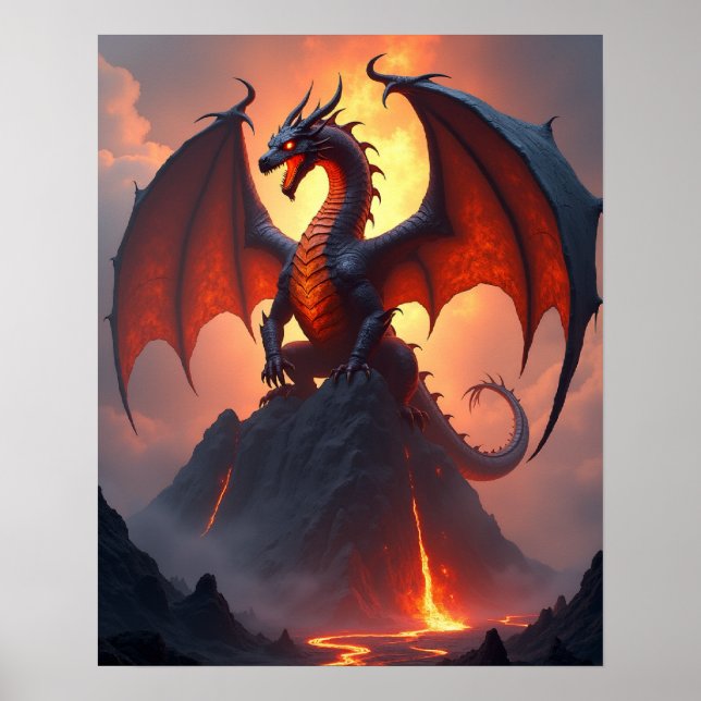 Affiche The Volcanic Forge Dragon (Devant)