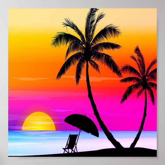 Affiche The Warmth of the Sunset Beach on (Devant)