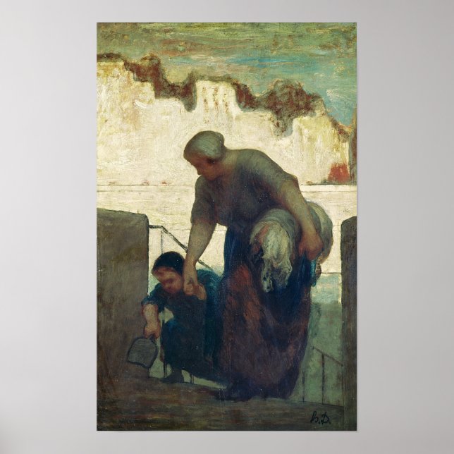 Affiche The Washerwoman, c.1860-61 (Devant)