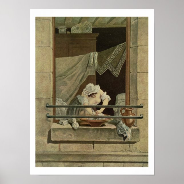 Affiche The Washerwoman, gravée par J. Laurent Julien (c1 (Devant)